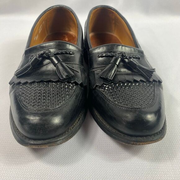 Allen Edmonds Cody Tassel Loafers Black Woven Leather Men 10.5B Narrow main image 5